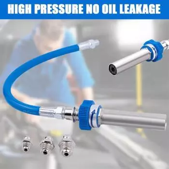 Фиксируемая смазочная муфта высокого давления. Зажимной инструмент с быстрой фиксацией. Сверхмощные смазочные фитинги. Удлинители. Адаптер для труднодоступных мест. 1pc