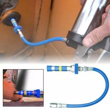 Фиксируемая смазочная муфта высокого давления. Зажимной инструмент с быстрой фиксацией. Сверхмощные смазочные фитинги. Удлинители. Адаптер для труднодоступных мест. 1pc