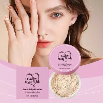 Фиксирующая пудра Natural Light Oil Control Breathable Refreshing Non-Massive Face Fixing Powder One Size