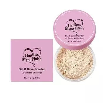 Фиксирующая пудра Natural Light Oil Control Breathable Refreshing Non-Massive Face Fixing Powder One Size