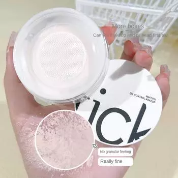 Фиксирующая пудраВодонепроницаемая легкая матовая пудра для макияжа Фиксирующая пудра для фиксации макияжа Безвредная для кожи осветляющая матовая пудра 01