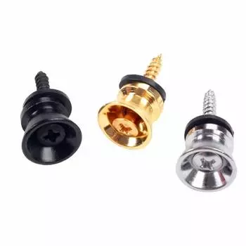 Фиксирующие колышки для гитарного ремня, фиксирующие штифты для кнопок гитары для акустической гитары, электрогитары, бас-гитары, 2 шт. чёрный