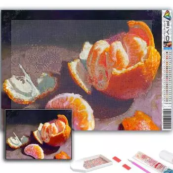 FIYO 11,8x16,73 дюйма Алмазная картина Полная круглая дрель Алмазная оранжевая круглая алмазная живопись Ручная работа Diy Алмазная мозаика Картина Украшение дома