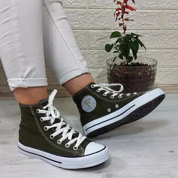 Fiyra 555 Хаки Длинные льняные кроссовки унисекс Спортивная обувь