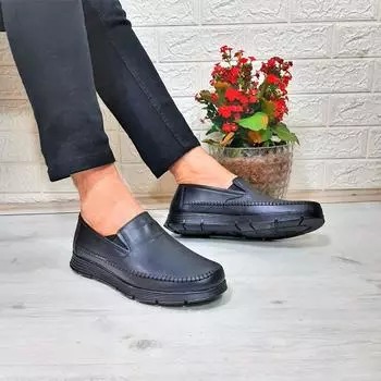 Fiyra fth01 Черно-черная мужская повседневная обувь из натуральной кожи Fuspet