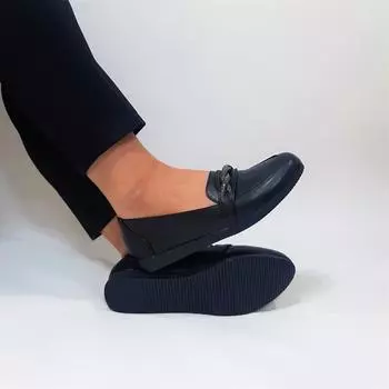 Fiyra sdf607 Черные вязаные противоскользящие женские балетки в блестящую полоску