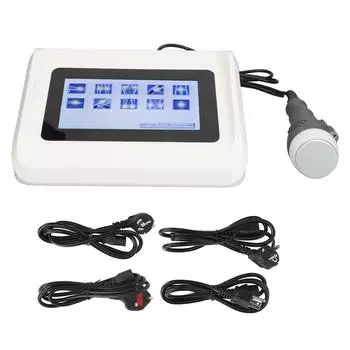 Физическая ультразвуковая машина Умная серебряная черная ручка уменьшает болезненность способствует циркуляции крови GB Plug