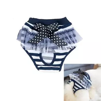 Физиологические штаны в полоску для собак, трусики, кружевные трусики для собак, подгузники для щенков, нижнее белье, трусы, подгузники для собак, трусики S