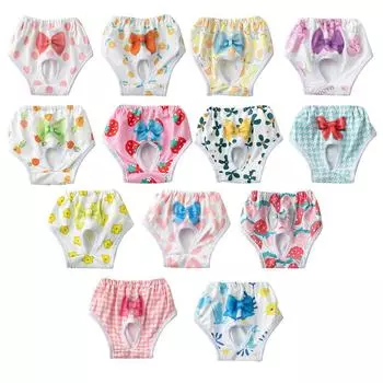 Физиологические трусики для домашних животных Подгузник для собак Гигиенические моющиеся шорты для собак женского пола Трусики для менструации Трусы Товары для животных S