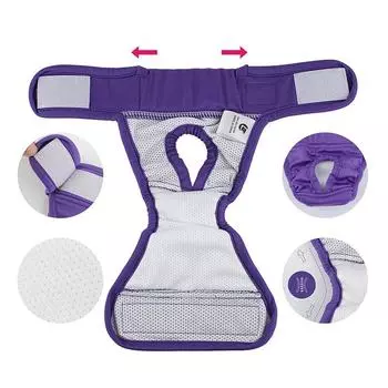 Физиологический гигиенический подгузник для собак с застежкой-липучкой для собак, удобный, герметичный, многоразовый, можно стирать, многоразмерное нижнее белье для собак S зелёный