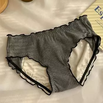 Физиологическое нижнее белье для женщин, герметичные дышащие легкие гигиенические брюки со средней талией из чистого хлопка, защитные брюки one size абрикосовый