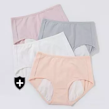 Физиологическое нижнее белье с высокой талией, женские трусики, герметичные антибактериальные трусы M абрикосовый