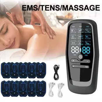 Физиотерапия Десятки миостимуляторов Электрический EMS Акупунктурный массаж тела Цифровая терапия Машина для похудения Электростимулятор M803-4