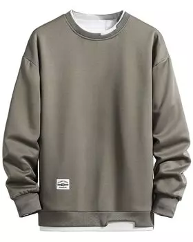 [FJLTDCP] Толстовка с капюшоном мужская осенняя одежда с длинным рукавом пуловер футболка мужская свободная толстовка с круглым воротником мягкая повседневная стильная большой размер