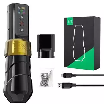 FK3 Профессиональная машина для татуировки Беспроводная ручка для татуировки Адаптер RCA Аккумулятор с прямым приводом для шейдера-лайнера 1pc battery machine black