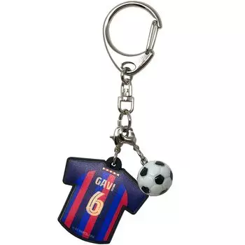 [ФК Барселона] Брелок Uni-type резиновый брелок №6 GAVI NVY БЕСПЛАТНО
