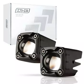 фкл. Мотоциклетная противотуманная фара, светодиодная с переключением 2 цветов, белый, желтый, постоянный свет, вспомогательный свет, Small size