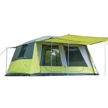 Fkstyle двухкомнатная палатка для людей, гостиная, семейная палатка 300 см x 400 см x 215 см, 2 комнаты, защита от насекомых, дышащая, водонепроницаемая, сопротивление давлению 3000 мм, хранение