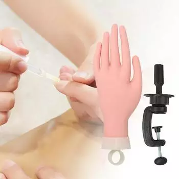 FL-147A Маникюрная модель с подвижным свободным вращением из АБС-пластика для практики ногтей Искусственная левая рука