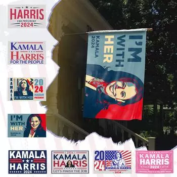 Флаг 2024 года 3x5 футов для президента, флаги с латунными люверсами для внутреннего и наружного использования, флаги с цветом для сада, двора, домашнего декора One Size