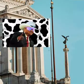 Флаг 2024, наружный, 3-слойный, 240D полиэстер, 2024, флаг, шитье, 4 ряда ниток с холщовым хедшотом и латунными люверсами для оконной стены во дворе One Size