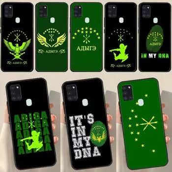 Флаг Адыгеи Черкесский для Samsung Galaxy A34 A54 A14 A52 A32 A22 A12 A13 A53 A11 A51 A71 A50 чехол для телефона Samsung A41