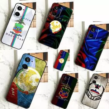Флаг Дагестана, герб для Realme C55 C53 C67 GT Neo 5 6 9 10 11 12 Pro Plus C11 C25 C21Y C30 C31 C33 C35 C51, чехол Realme GT Neo6