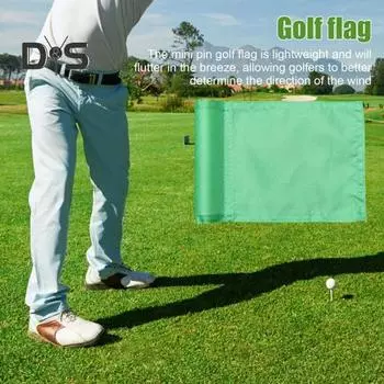 Флаг для гольфа из нейлона, флаг-мишень для гольфа с трубчатыми мини-флажками, вставленными в водонепроницаемый паттинг-флажок для гольфа, для внутреннего и наружного использования, заднего двора, сада, двора A жёлтый
