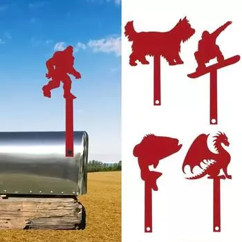 Флаг для почтового ящика, акриловый силуэт дракона, флаг для почтового ящика, устойчивый к погодным условиям, сменный флаг для почтового ящика, декоративный знак для почтового ящика на открытом воздухе A