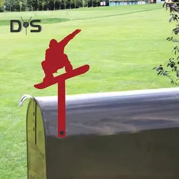 Флаг для почтового ящика, акриловый силуэт дракона, флаг для почтового ящика, устойчивый к погодным условиям, сменный флаг для почтового ящика, декоративный знак для почтового ящика на открытом воздухе A