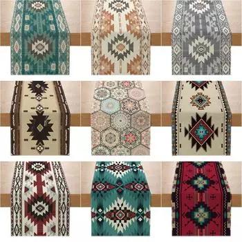 Флаг для стола из льна, украшение для гостиной, крыльца, небольшой флаг для стола, домашняя скатерть 33cmx180cm ZQ21-1