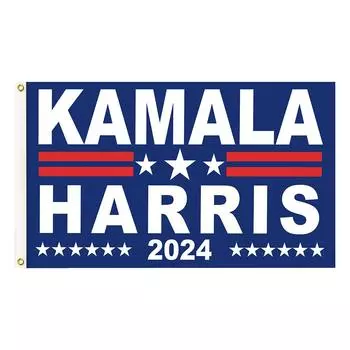 Флаг Камалы Харрис 2024 3x5 футов Флаг Камалы Харрис для президентских выборов 2024 года(D)