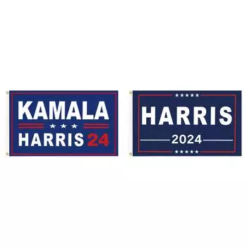 - Флаг Камалы Харрис 2024 3x5 футов Флаг Камалы Харрис для президентских выборов 2024 года(
