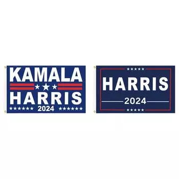 Флаг Камалы Харрис 2024 3x5 футов Флаг Камалы Харрис для президентских выборов 2024 года(D)