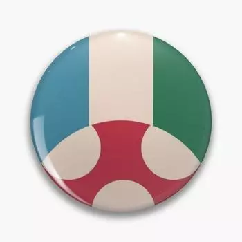 Флаг Королевства Kinoko, настраиваемая мягкая пуговица, булавка на воротнике, металлический подарок, булавка с лацканами, женская шляпа, забавный модный значок, ювелирные изделия для одежды