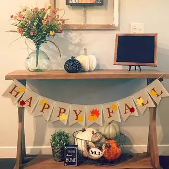Флаг на День благодарения Баннер Праздничное украшение для вечеринки Украшения для дня рождения коричневый