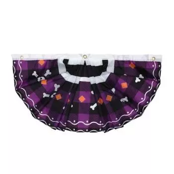 Флаг на Хэллоуин Веерообразный Флаг для комнаты Креативный Печатный Уличный Баннер Легко Устанавливается Праздничная Атмосфера Декорация Подвесной Флаг C