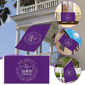 Флаг Platinu-m Jubile-e, украшения GB Unio-n Jack к 70-летнему юбилею 2022 года, флаг с изображением Его Величества 2022 года
