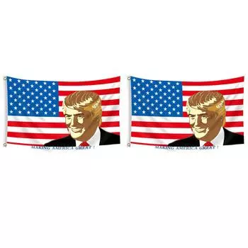 Флаг победы Трампа 5x3 фута Флаги Трампа на открытом воздухе Сохранят Америку великой снова(Stylee)