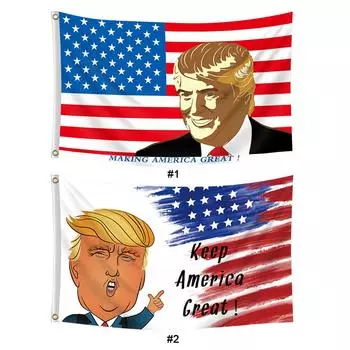Флаг победы Трампа 5x3 фута Флаги Трампа на открытом воздухе Сохранят Америку великой снова(Stylee)