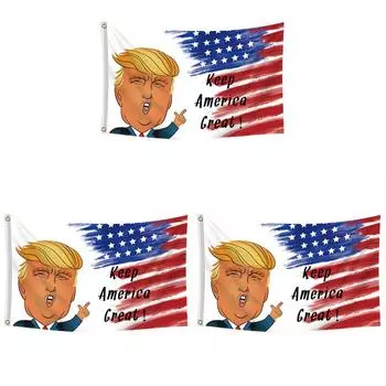 Флаг победы Трампа 5x3 фута Флаги Трампа на открытом воздухе Сохранят Америку великой снова(СтильБ)
