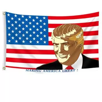 Флаг победы Трампа 5x3 фута Флаги Трампа на открытом воздухе Сохранят Америку великой снова(Stylee)