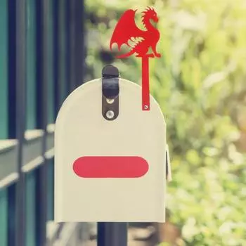 Флаг почтового ящика «Дракон», устойчивый к погодным условиям, декоративный знак для почтового ящика, флаг почтового ящика «Красный дракон» 1pc