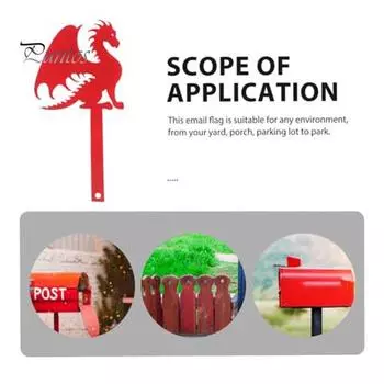 Флаг почтового ящика «Дракон», устойчивый к погодным условиям, знак для украшения почтового ящика, сменный флаг почтового ящика «Красный дракон», подарок для любителей драконов 1pc