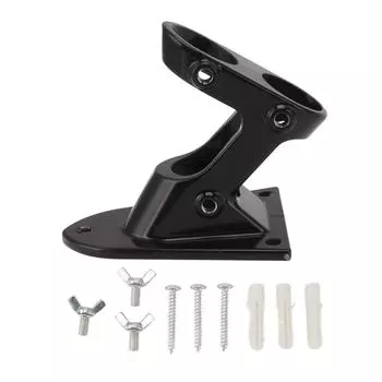 Flag Pole Holder Bracket Aluminum Alloy Double Hole Rustproof Thickening Heavy Duty Flag Holder for