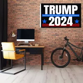 Флаг президентской кампании Трампа 2024, двухсторонний сверхмощный открытый садовый баннер Трампа, флаг «Возьмите Америку обратно» F