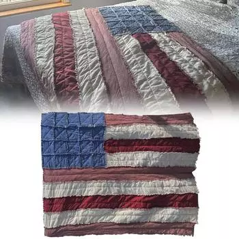 Флаг рваное одеяло подходит для диванов и кроватей и отлично подходит для ветеранов друзей мужчин и женщин и американцев One Size