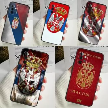 Флаг Сербии Сербский для Samsung Galaxy A14 A34 A54 A12 A32 A52 A51 A71 A53 A33 A13 A15 A25 A35 A55 Чехол для телефона Samsung A42 5G