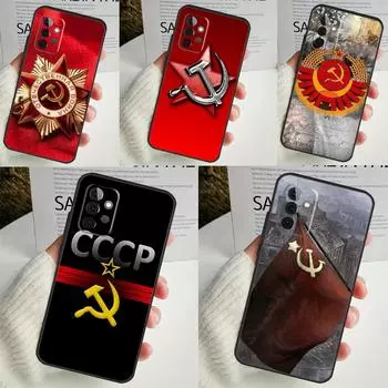 Флаг СССР Советский Союз Чехол для Samsung Galaxy A34 A35 A14 A15 A25 A53 A33 A13 A52 A32 A12 A51 A71 A54 A55 Чехол Samsung A34 5G