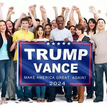 Флаг Трампа Вэнса 2024 года 150x90 см Сделаем Америку снова великой Баннер из полиэстера